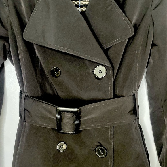 London Fog Black Trench Coat Women’s Size Small - Picture 2 of 11